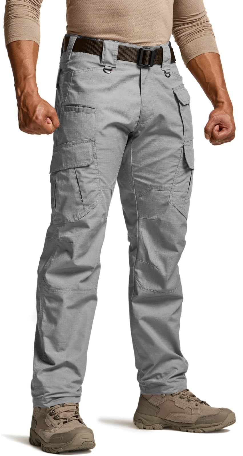 CQR Men's Tactical Pants, Water Resistant Ripstop Cargo Pants, Lightweight EDC Work Hiking Pants, Outdoor Apparel