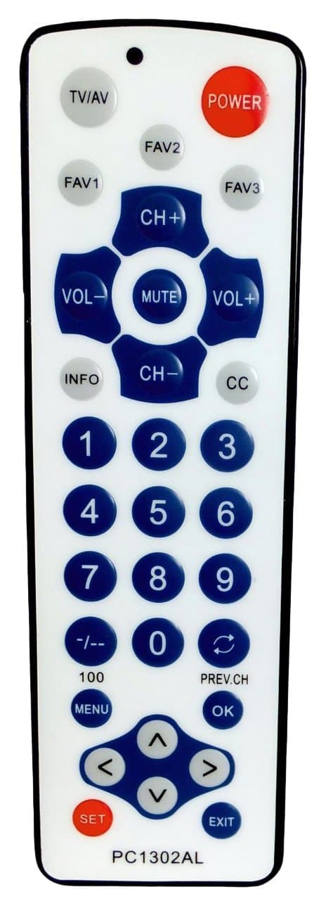 Gmatrix Large Button Universal Waterproof Remote Control - Vizio LG Sharp PC-1302AL, Initial Setting for LG, Vizio, Zenith, Panasonic, Philips, RCA - Put Battery to Work, No Program Needed