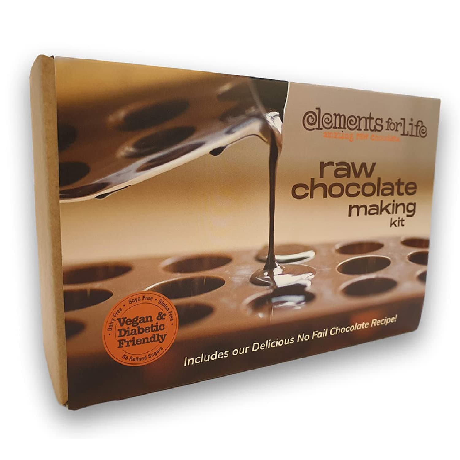 Chocolate Making Kit Vegan Gift | Premium Quality Criollo Raw Cacao | Dairy and SOYA Free | Includes Reusable Silicone Mould