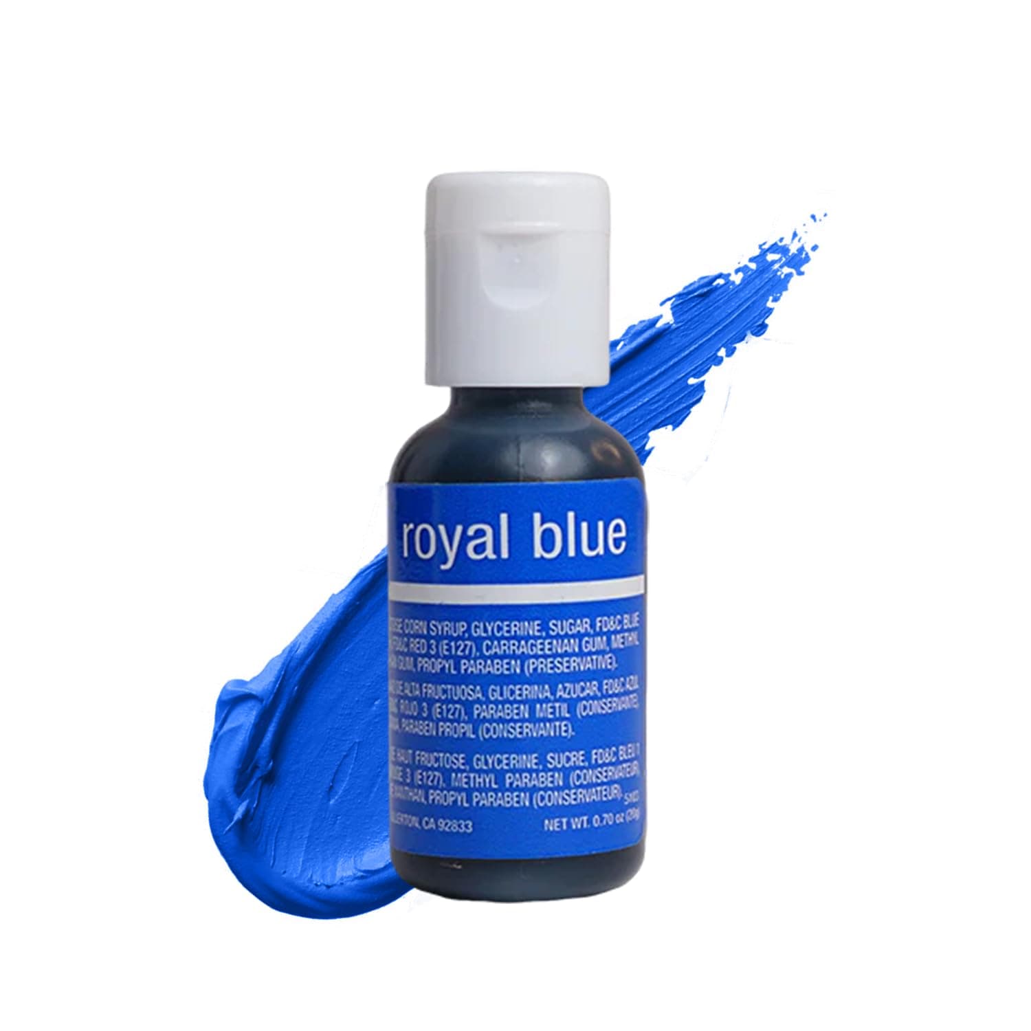 Royal Blue Liqua-Gel® Food Coloring | Vibrant Color | Professional-Grade Dye for Icing, Frosting, Fondant | Baking & Decorating | Fade-Resistant | Easy-to-Use | Made in USA | 0.70 oz
