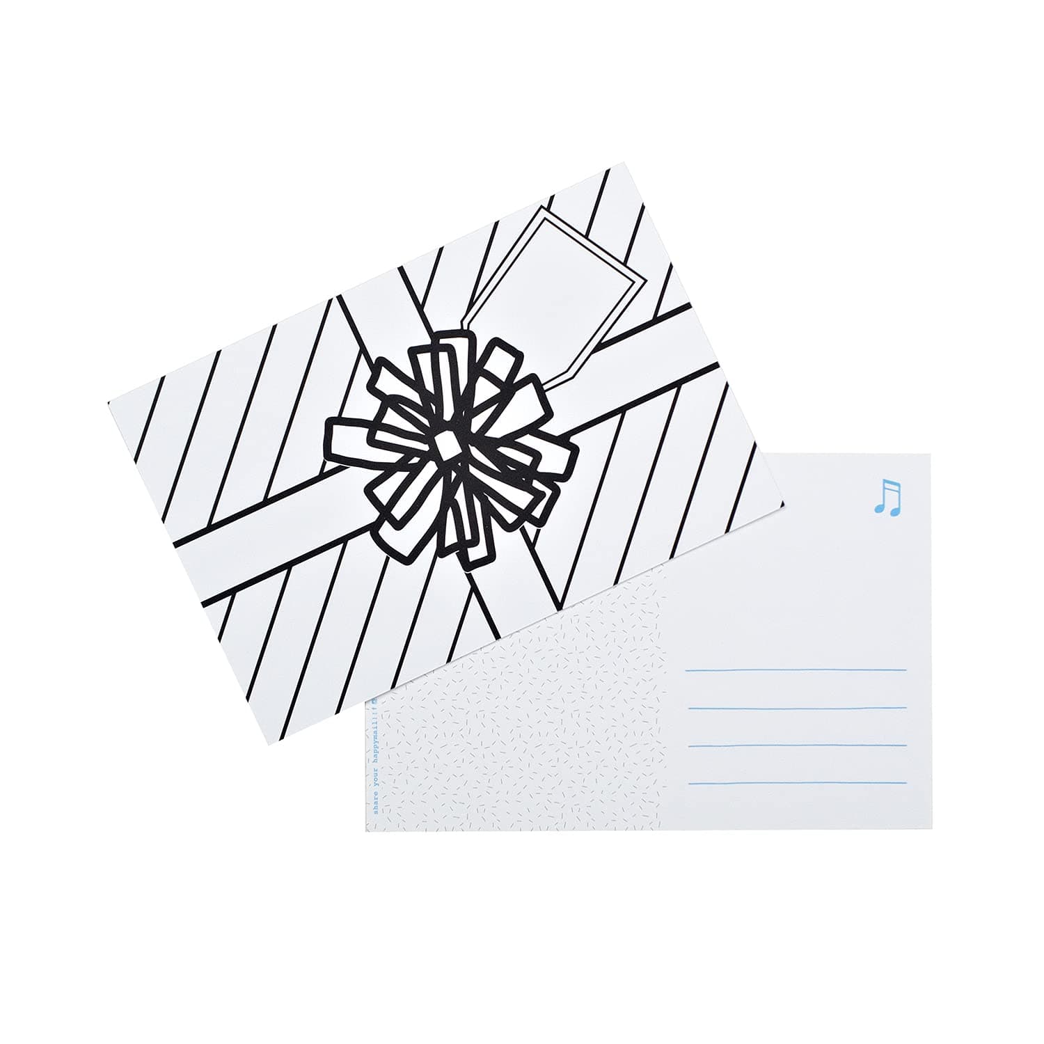Pipsticks, Color-in Present Postcard 12 Pack, Personalized Postcards for Friends, Family, and Postcrossing, Customizable Long Distance Greeting Card Stationary for Vacations and Time Abroad
