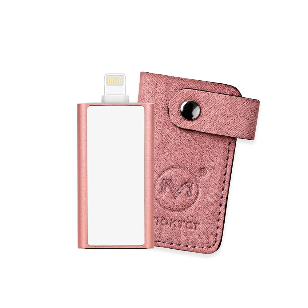 iPhone USB Flash Drive, Backup Photos and Videos, Photo Stick Backup Device for Your iPhone and iPad, External Storage & Memory Expansion (128GB, Rose Gold)