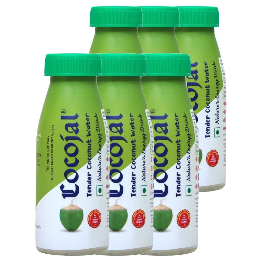 Cocojal Natural Tender Coconut Water | No Added Flavours | No Added Sugars | Not From Concentrate | 200ml (Pack of 6)