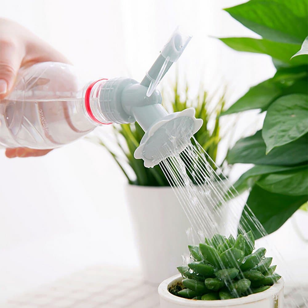 2 In 1 Plastic Bottle Top Waterers Sprinkler Nozzle Watering Cans,veyikdg Flower Grass Bonsai Vegetables Seed Seedlings Irrigation Plant Sprinklers Shower Head Garden Home Tool Gadget (❀Gray)