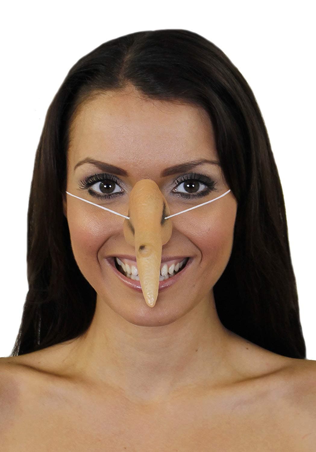Fake Witch Nose Halloween Accessory - Flesh Colour With Wart - Long Nose Perfect Fancy Dress Available In Multiple Pack Sizes: Pack Of 1, Pack Of 6, Pack Of 12