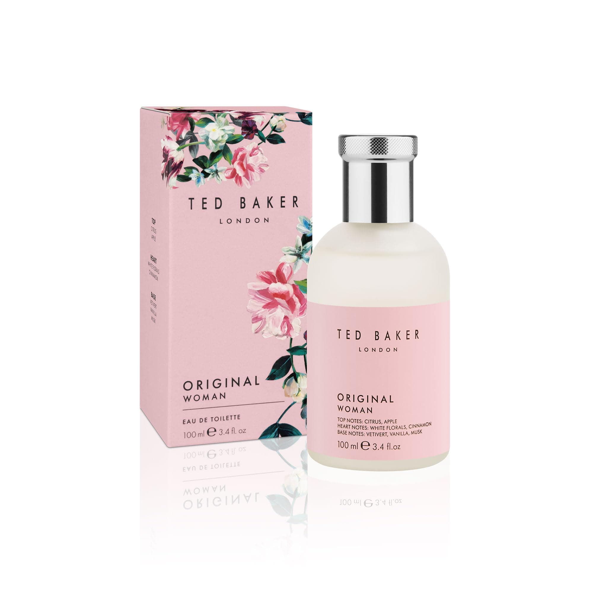 Ted Baker Woman Pink Eau de Toilette Floral Green & Fruity Perfume for Women with Peach, Bergamot, Apple, Tangerine Musk & Vanilla,Gift Idea, 3.38 fl oz / 100ml