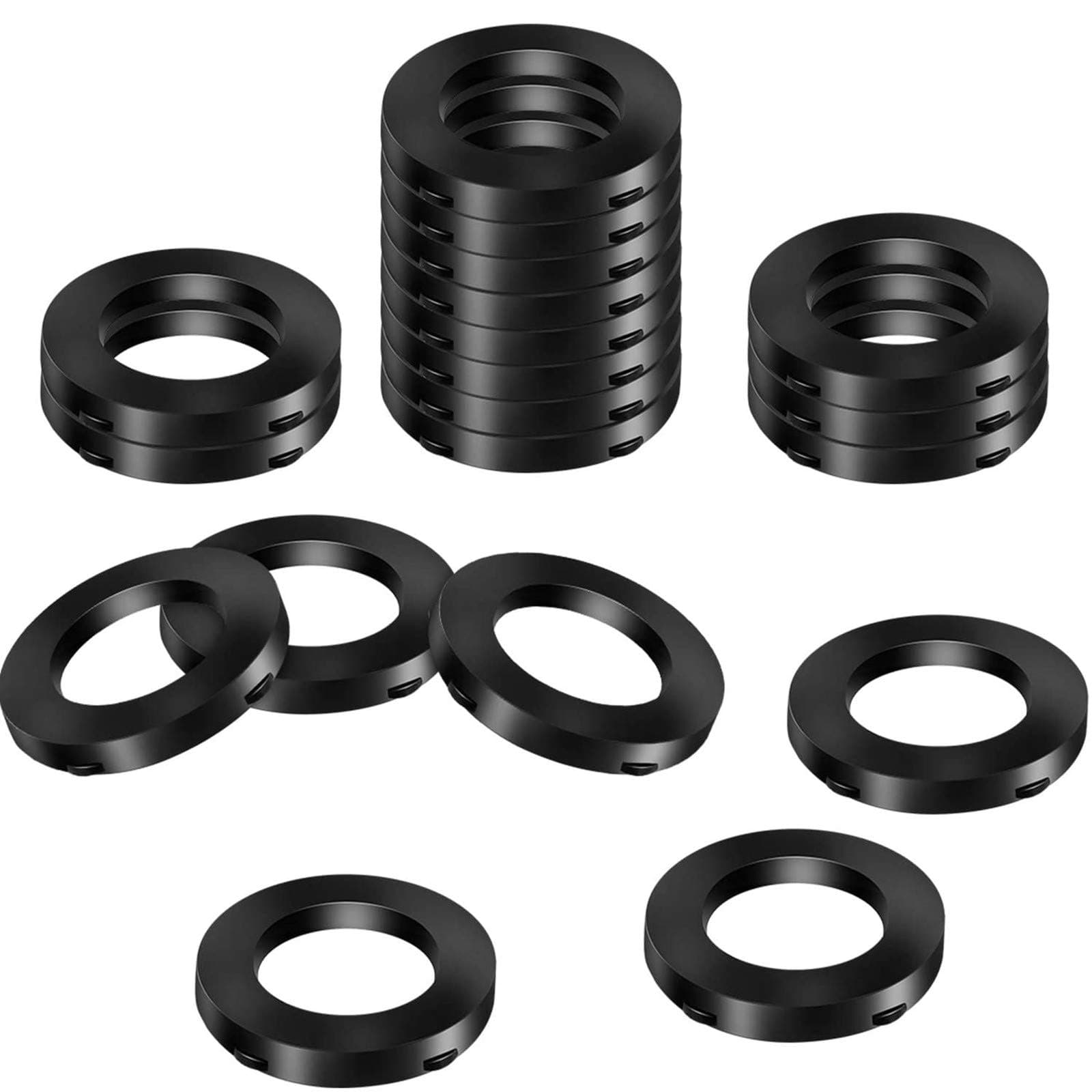Mudder 20 Pack Shower Head Washers Rubber Washers Seals, Self Locking Tabs Keep Washer Firmly Set Inside Fittings for 1/2 Inch Shower Garden Hose Heads