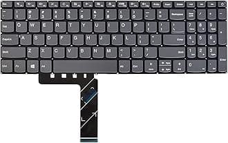 Flex Cable Keyboard for Lenovo L340-15/ L 340-17 Series Laptop L340-15API / L340-15IWL / L340-15 IWL(U) / L340-17 API / L340-17IWL Laptop Grey Color with ON Off Key Feature in Keyboard