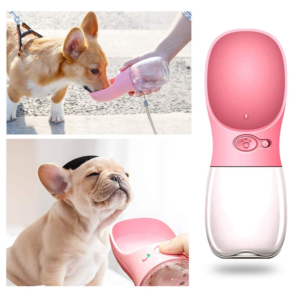 Pet Dog Drinking Water Bottle Travel Sport Water Bottle - Food Grade Leak Proof Portable Water Dispenser Drink Bottle 350ML/12oz Cup Bowl for Pet Dog & Cat Travel, Outdoor Walking