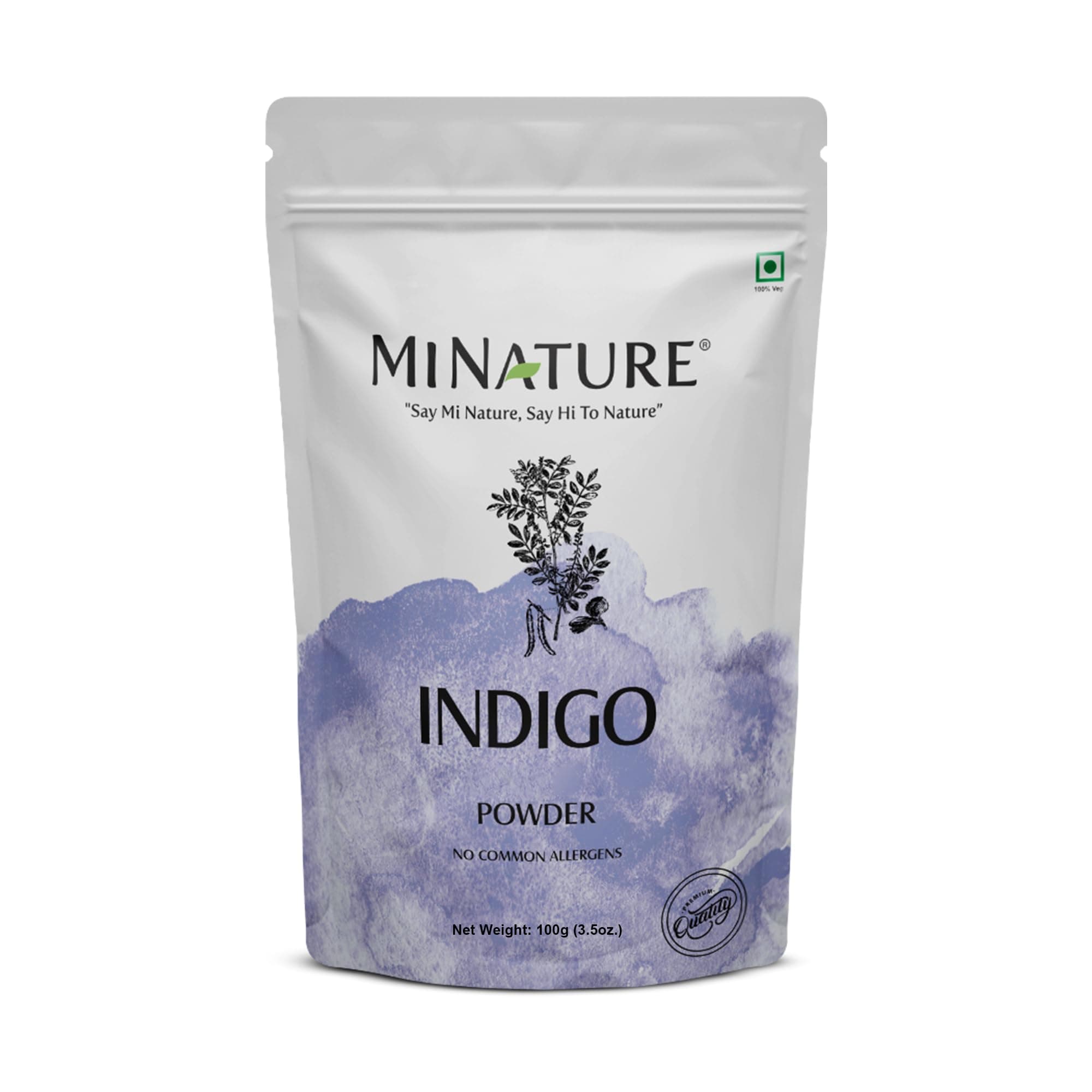 Mi Nature Indigo Leaf Powder 227g (8oz) |Pure Herbal Tint for Dark Hair Color | Natural Tinctoria Powder (Indigofera Tinctoria)