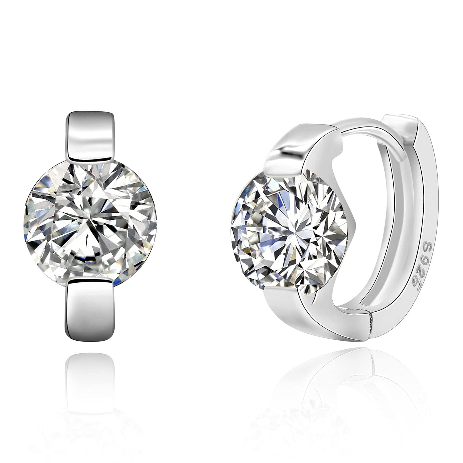 Small Gold Hoop Earrings for Women 14k Real Gold Plated Cubic Zirconia Huggie Earrings Tiny Cute Cartilage Hypoallergenic Earrings Jewelry Gifts for Women