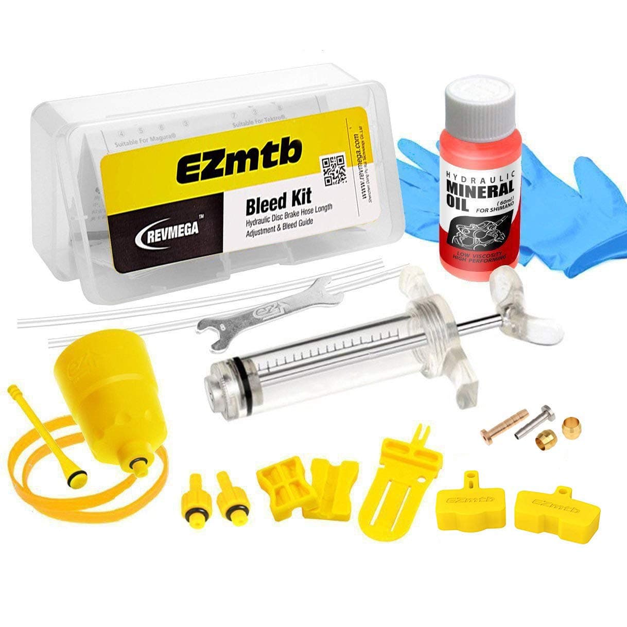 Bleeder Hydraulic Disc Brake Bleed Kit Tool fit Shimano - Inc. 60ml Mineral Oil Fluid