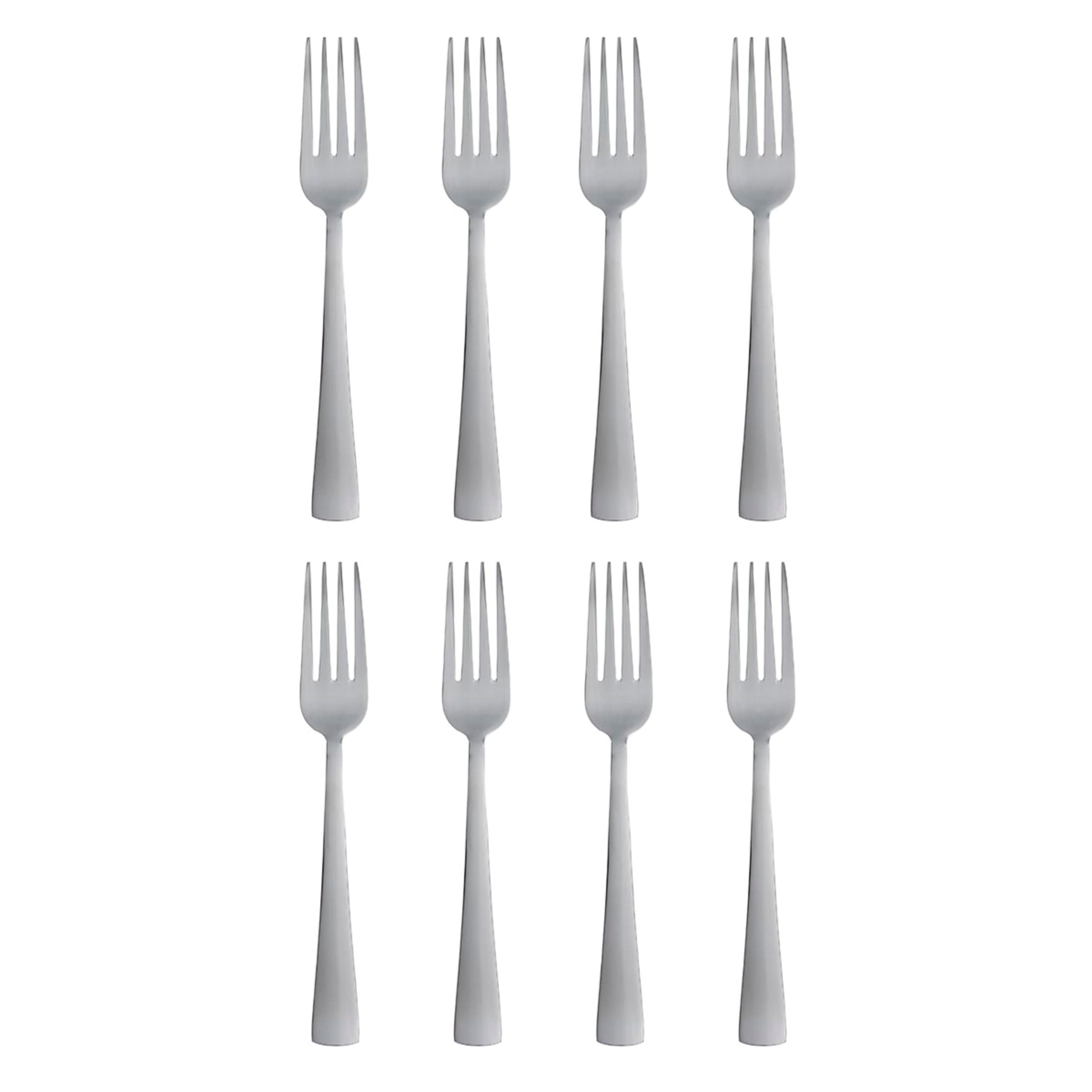 Zinc Everyday Flatware Dinner Forks, Set of 8, 18/0 Stainless Steel, Silverware Set, 1.4 x 3.75 x 8.5 inches