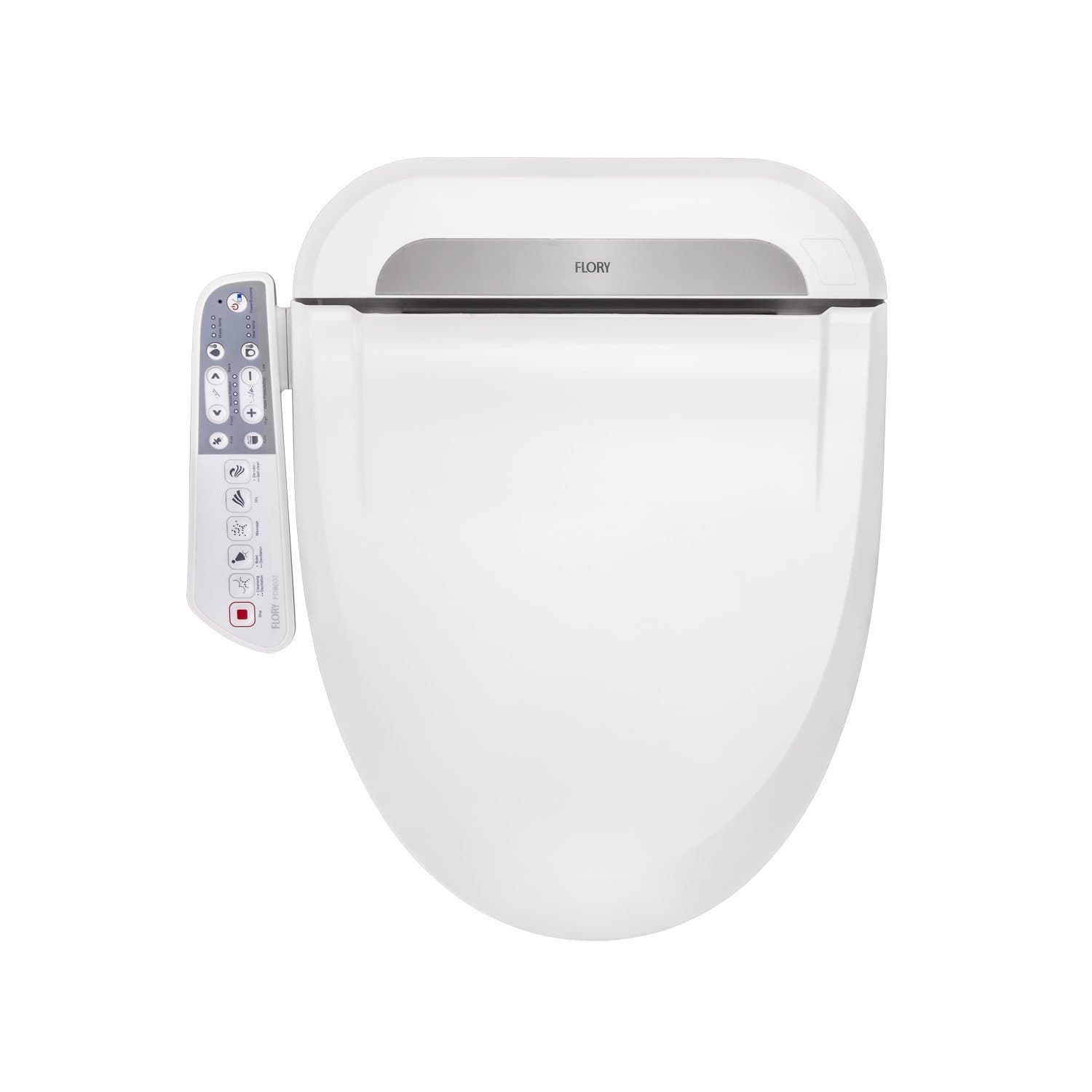 R FLORY Bidet Electric Digital Intelligent Toilet Seat FDB600 Energy-Saving Technology,Eco-Friendly,Water & Seat Heater,Warm Air Dry-Normal