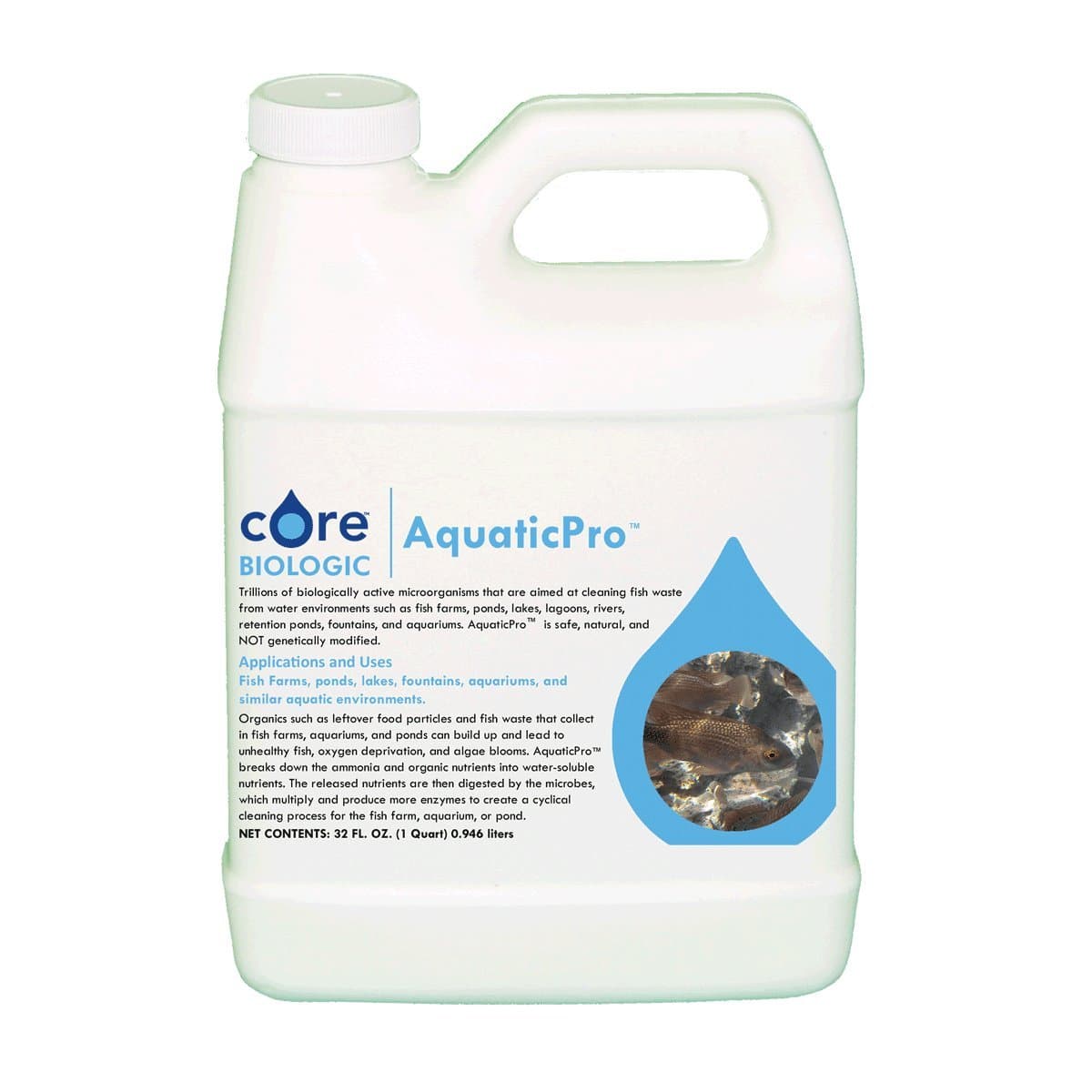 CoreBiologic AquaticPro: Microbial Product to Degrade Organics and Ammonia in Aquatics, 32-Ounces