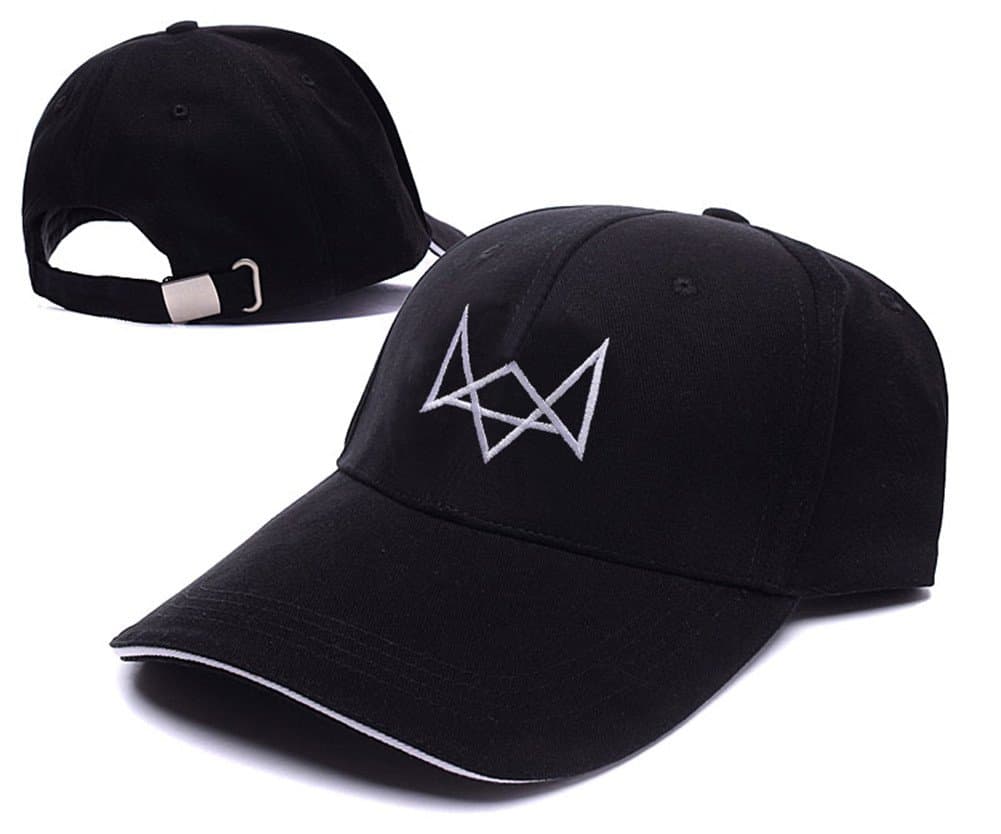 Watch Dogs Fox Logo Adjustable Baseball Caps Unisex Snapback Embroidery Hats Black