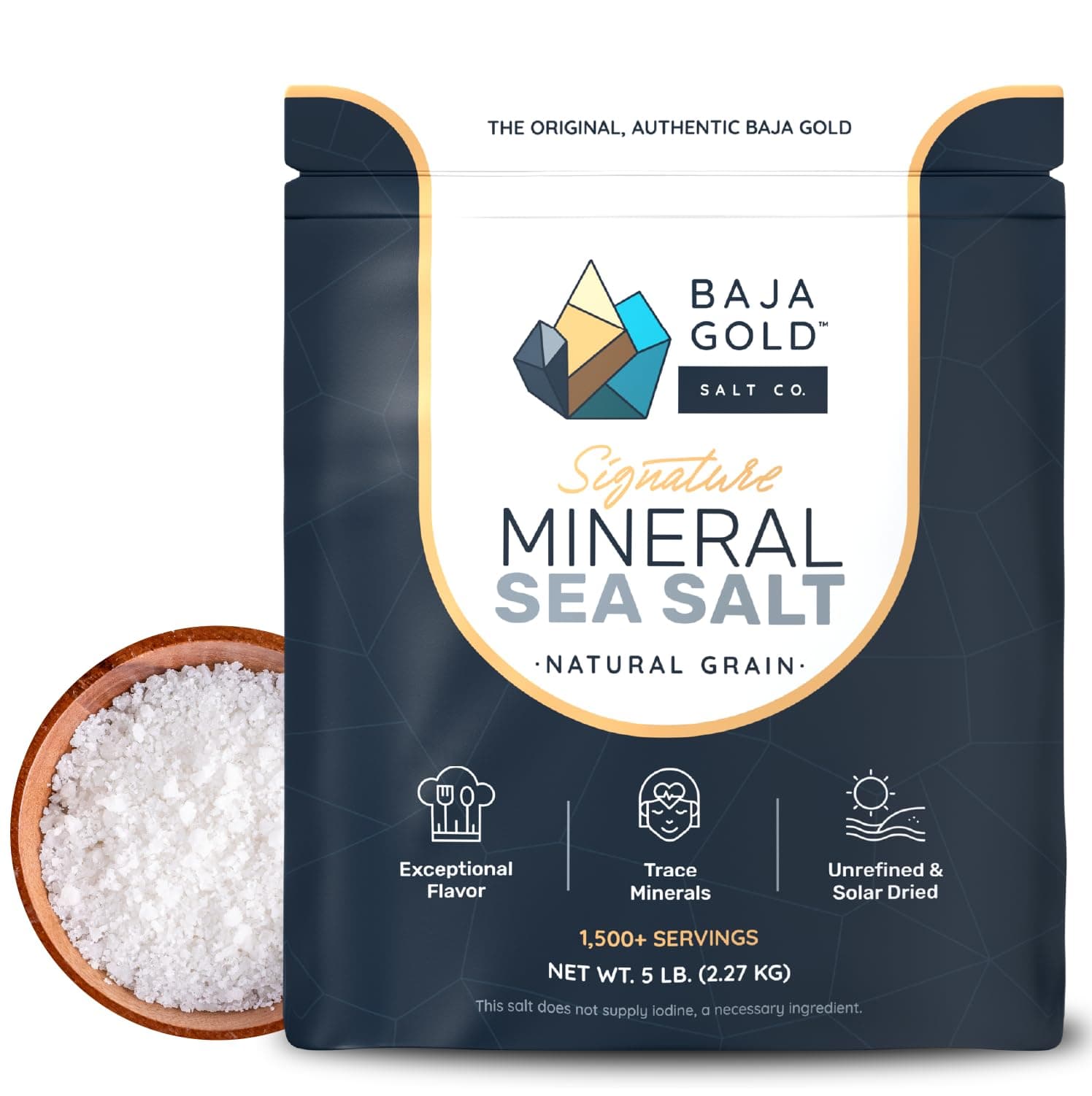 BAJA GOLD Mineral Sea Salt Natural 1 LB