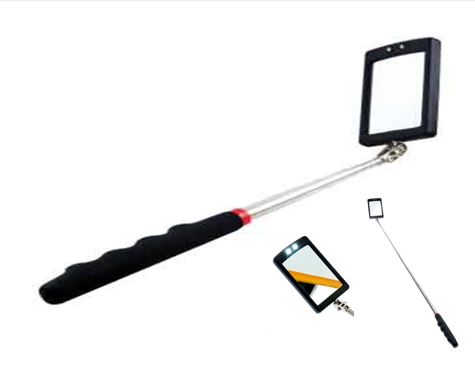 VAS 34" Telescoping Diabetes Foot Inspection Mirror (Illuminated) - Aids Diabetics in Inspection for Foot Sores, Blisters, Cuts, Abrasions, Swelling & Infection & Healng Progress