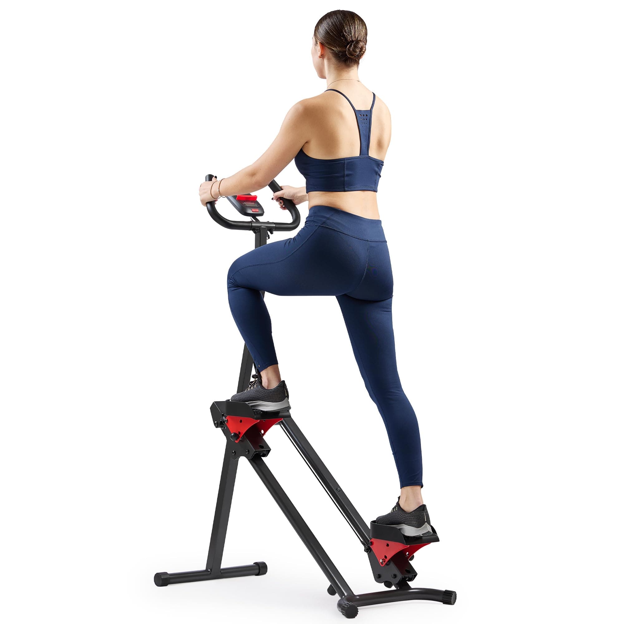 Stair Stepper w/Handlebar, Extended Step Range Climber Machine for Legs, Core and Glute Workouts, Connection with Free SunnyFit App