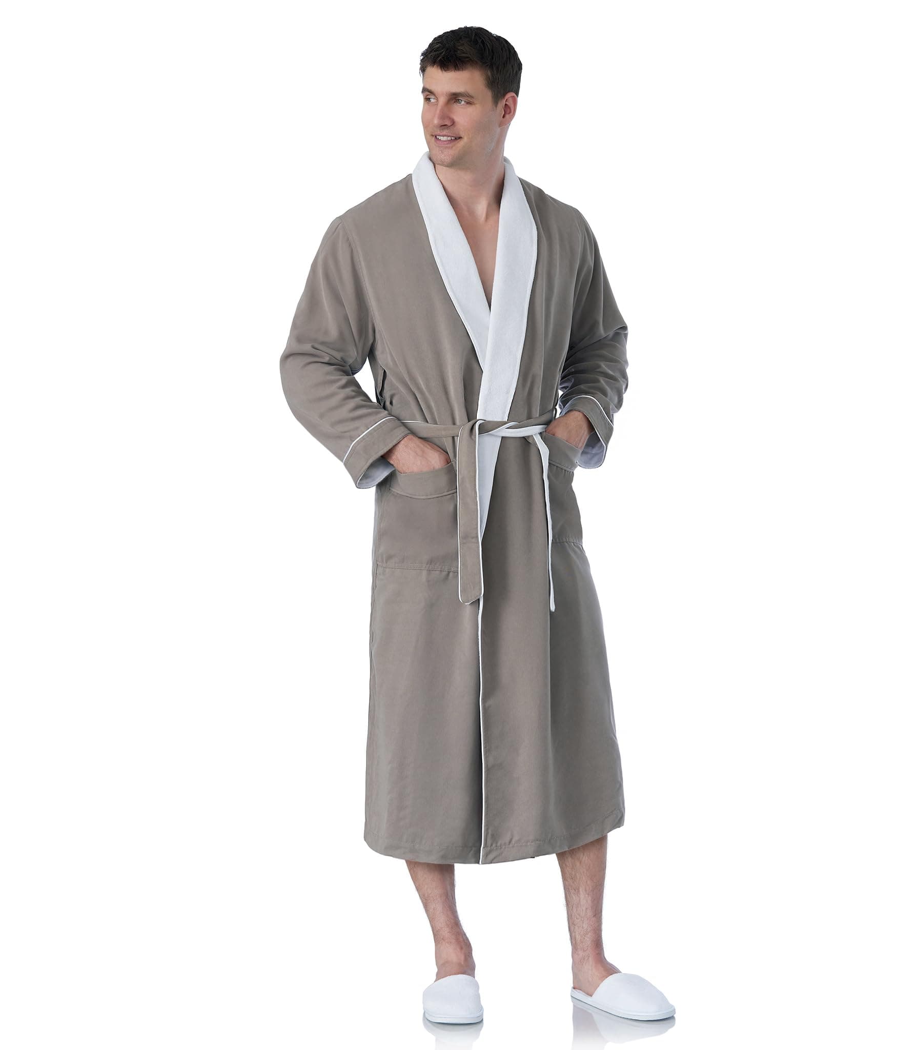 Plush NecessitiesLuxury Spa Robe - Microfiber with Cotton Terry Lining