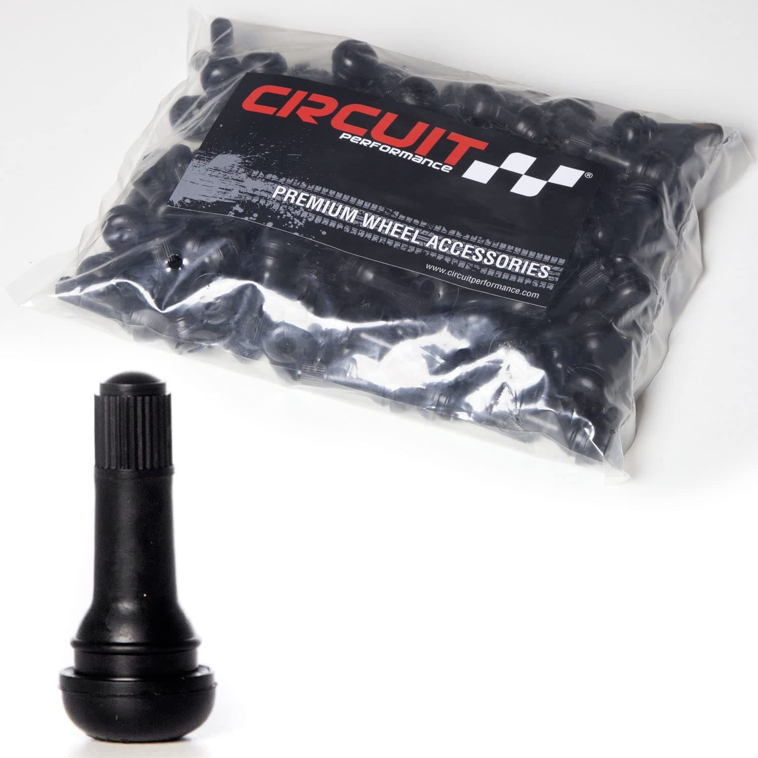 Circuit Performance Black Rubber Valve Stems TR413 30mm (100 Pieces)