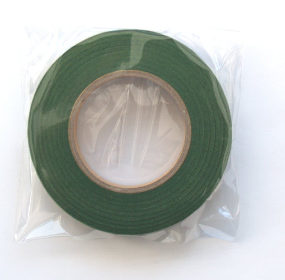 FLOWERS FOR LOVE Florist Tape, 12mm Wide, Waterproof Crepe Paper, 27M Roll: (Light Green, 1 Pack)