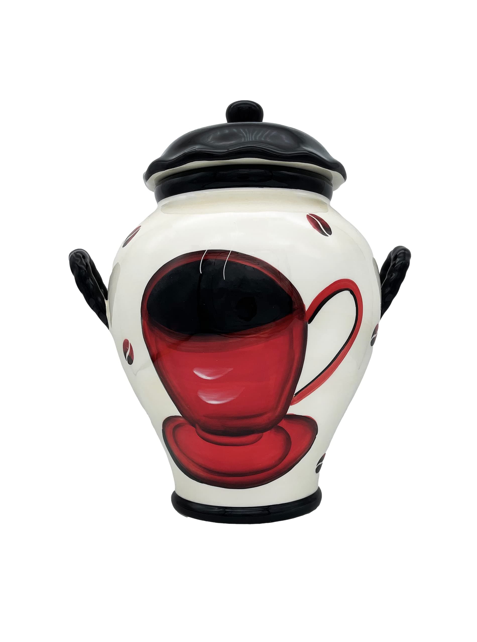 ACKTuscany Colorful Coffee Bean Collection Cookie Jar with Lid and Rubber Seal, Food Storage Jar, Kitchen Décor, Snack Storage Container for Cookie, Candy