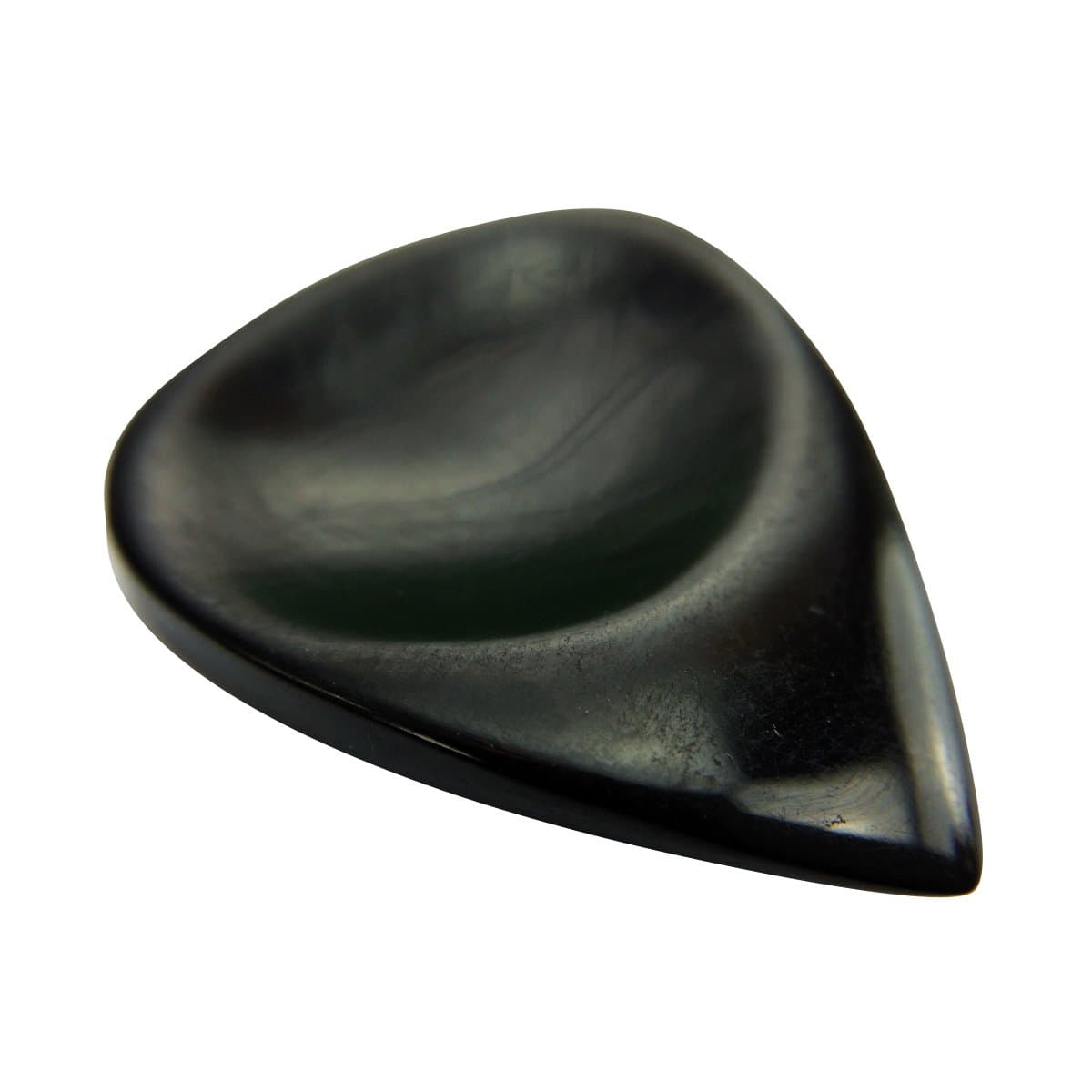 DARK HORN GUITAR PLECTRUM - STANDARD SHAPE - RIGHT HAND - DIMPLE FOR THUMB AND GROOVE FOR INDEX FINGER