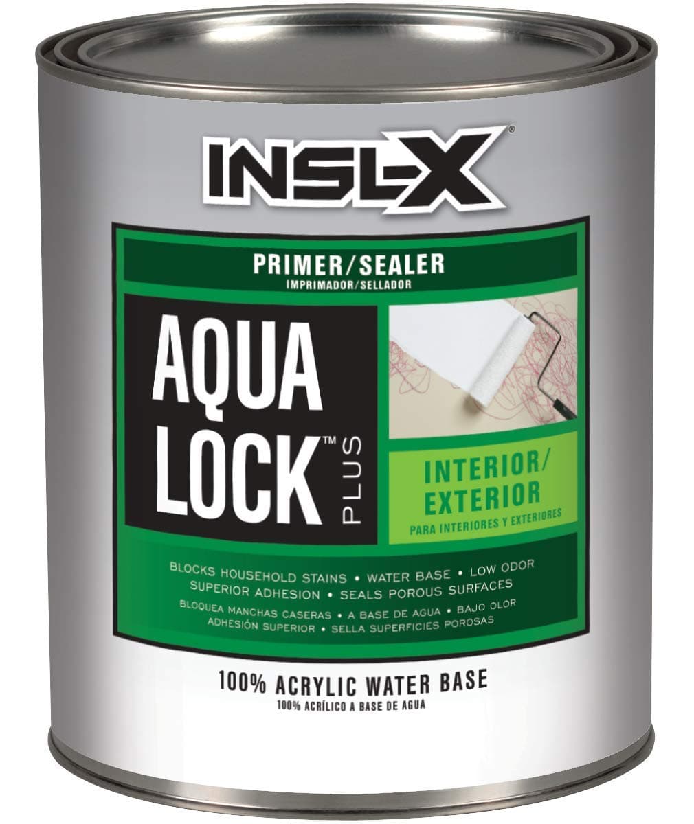 AQ040009A-04 Aqua Lock Plus 100% Acrylic Water-Based Sealer Primer, 32 Fl Oz (Pack of 1), White