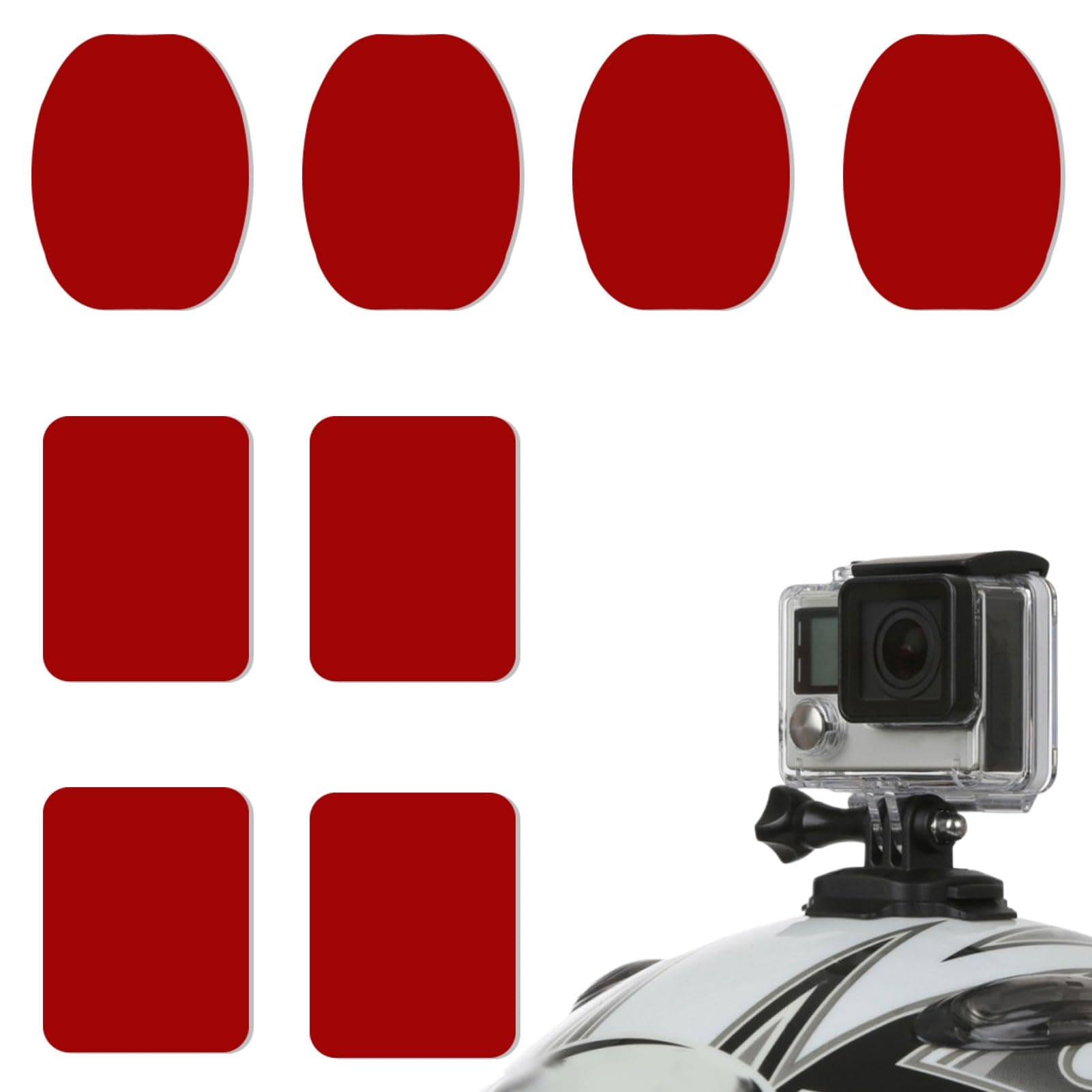 8PCS Dash Cam Sticky Pads for Nextbase,3m Sticky Pads Double Sided,Double Sided Adhesive Mount,Sticky Pads for Action Cameras & Dashcams(Red)