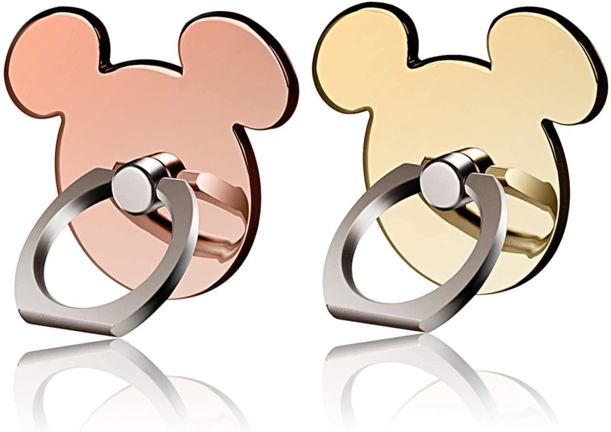 【Gift】 Cell Phone Ring Stand Holder Finger Grip Loop Anti Drop 360° Rotation 2 Pack for iPhone X 8 8 Plus 7 7 Plus 6S 6 iPad Samsung Galaxy S6 S7 Note LG HTC Smartphones Tablets - RoseGold Gold