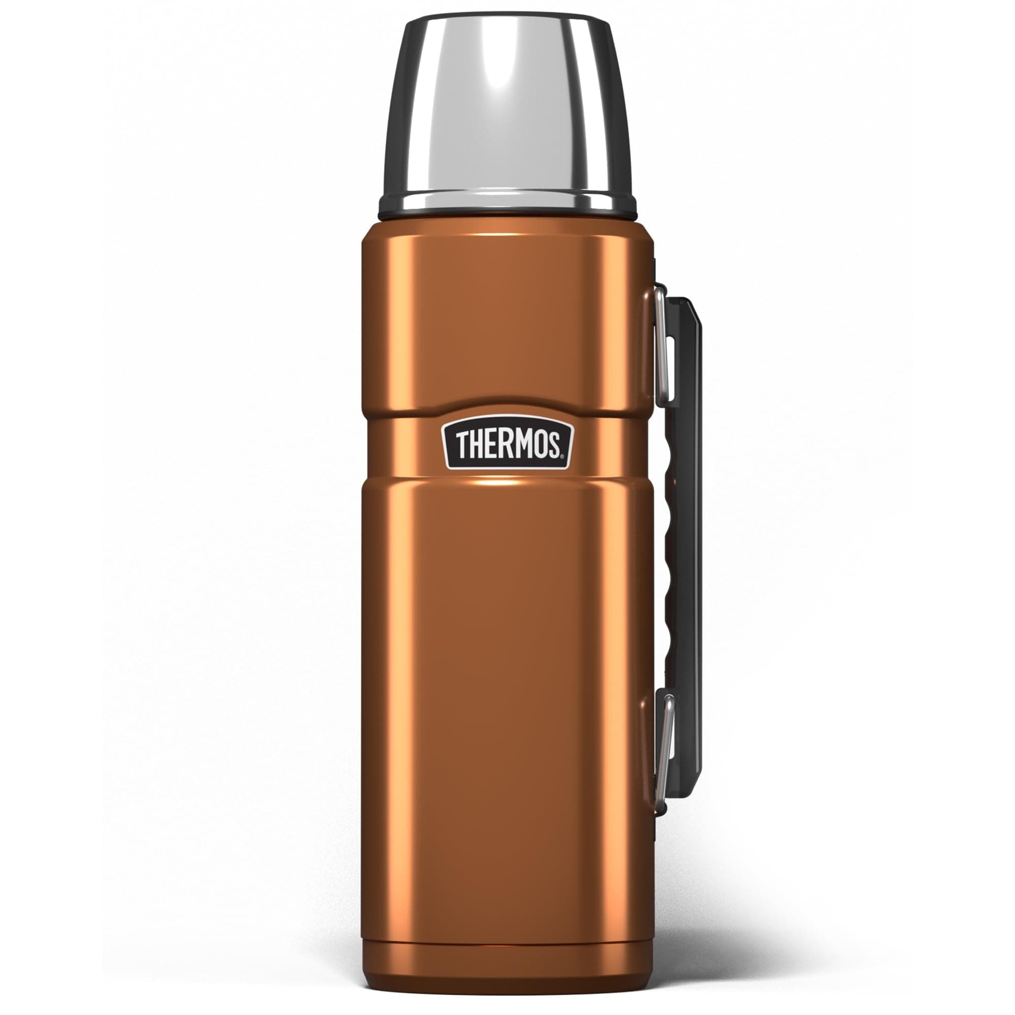 Thermos - Stainless King Copper Travel Flask (1.2L) - Premium Leak Proof Insulated Tea & Coffee Flask for Hot & Cold Drinks, Built-in Cup, Twist-Pour Stopper, BPA-Free, Durable Steel