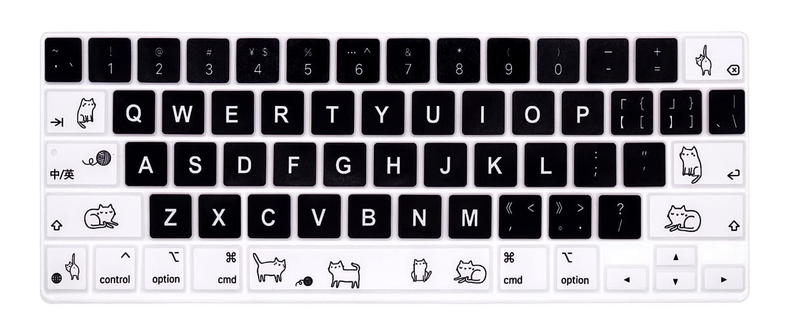 Silicone Magic Keyboard Cover Skin for iPad Pro 12.9 Inch Magic Keyboard(4nd Generation) 2020 Model MXQU2LL/A,for iPad Pro 12.9 Keyboard Protector Accessories-Cute Cats