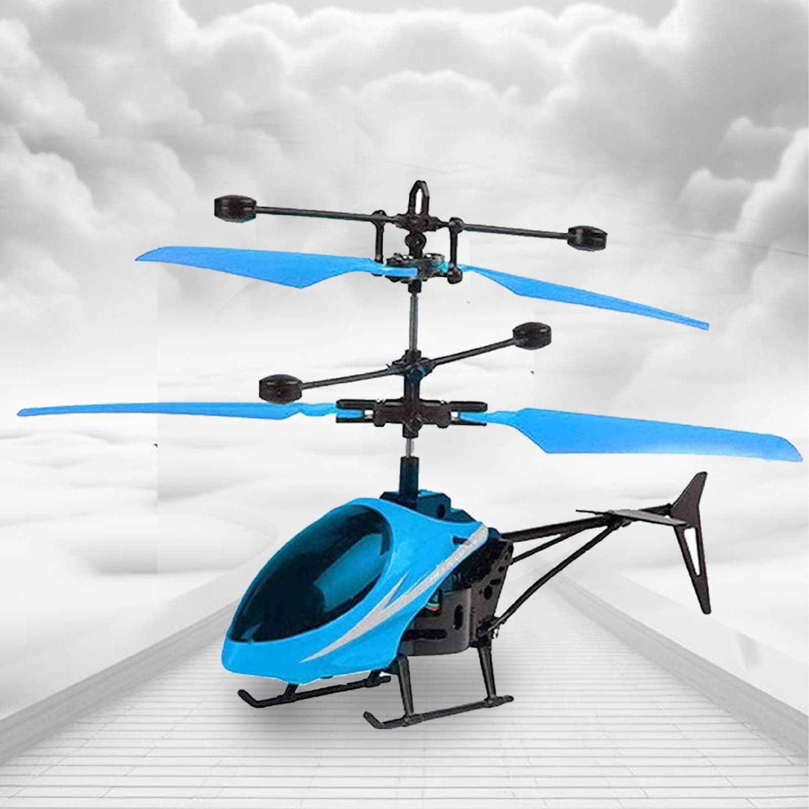 ToyMagic Remote Control Helicopter with Hand Gravity Sensor USB Charging Helicopter Toy| 3D Light & Safety Sensor for Kids Age 4+ Years Indoor and Outdoor Sport Toy, Color May Vary