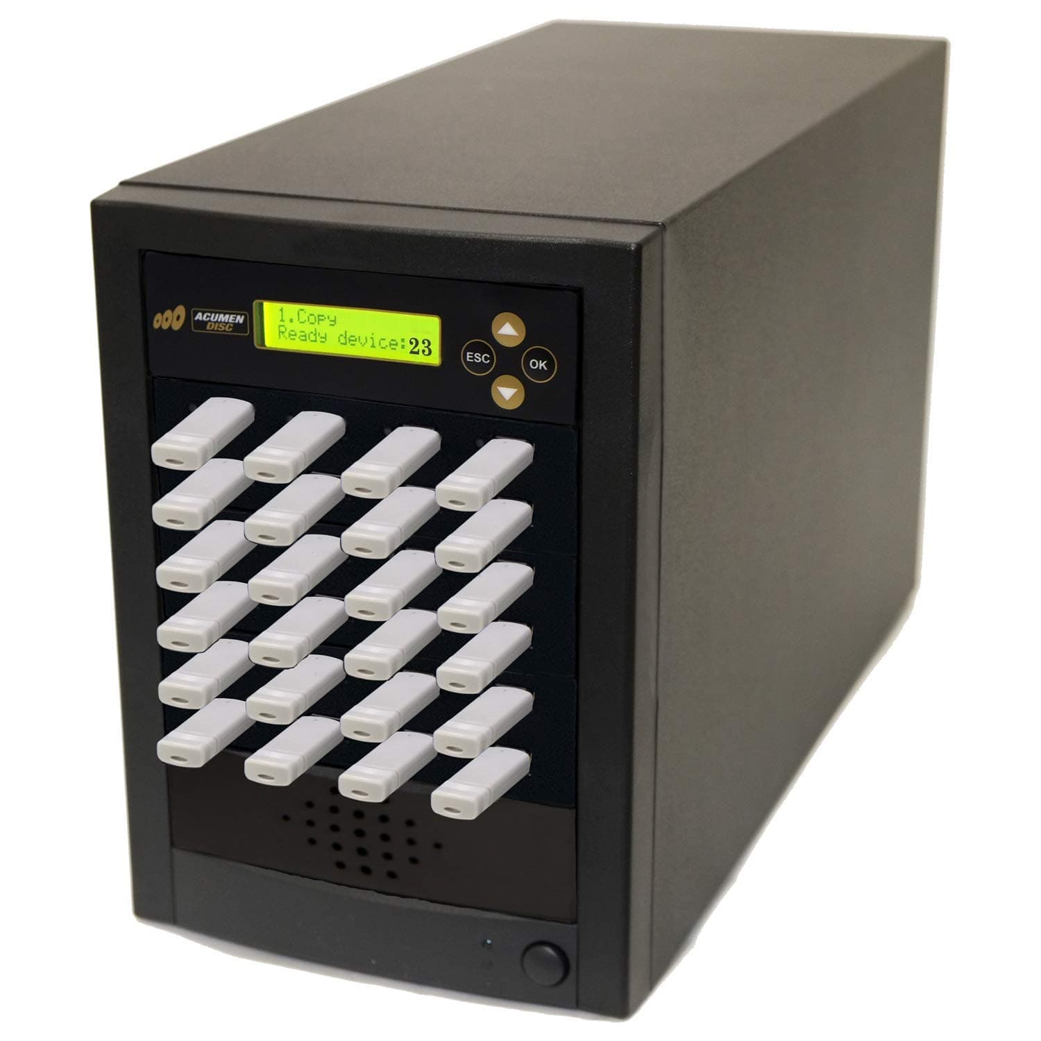 Acumen Disc1 to 23 USB Duplicator - Multiple Standard-A Flash Memory Card Copier & Sanitizer (DOD Compliant) System - 2.0/3.0 Digital Key Dongle/Thumb Drive Media Mass Storage