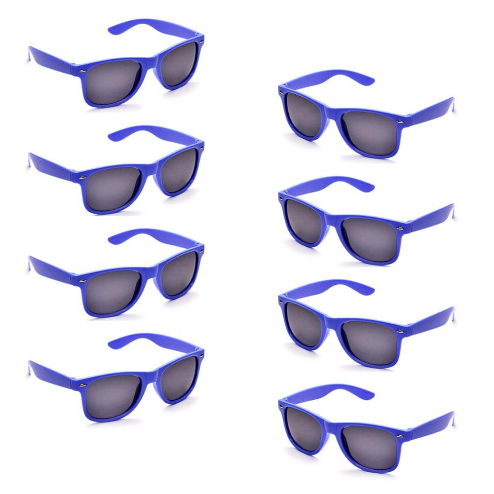 PibupibuKids Neon Colors Party Favor Supplies Unisex Sunglasses Pack of 8