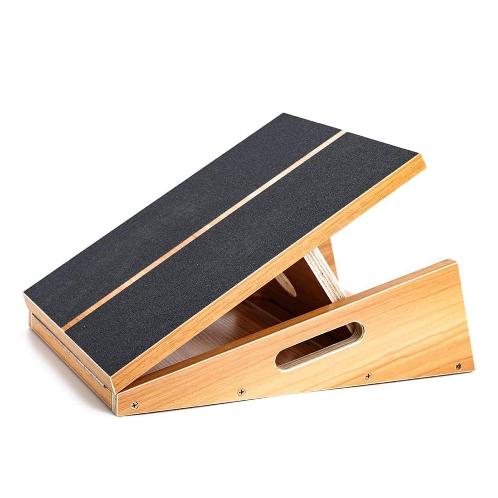 Professional Wooden Slant Board, Adjustable Incline Board and Calf Stretcher, Stretch Board - Extra Side-Handle Design for Portability
