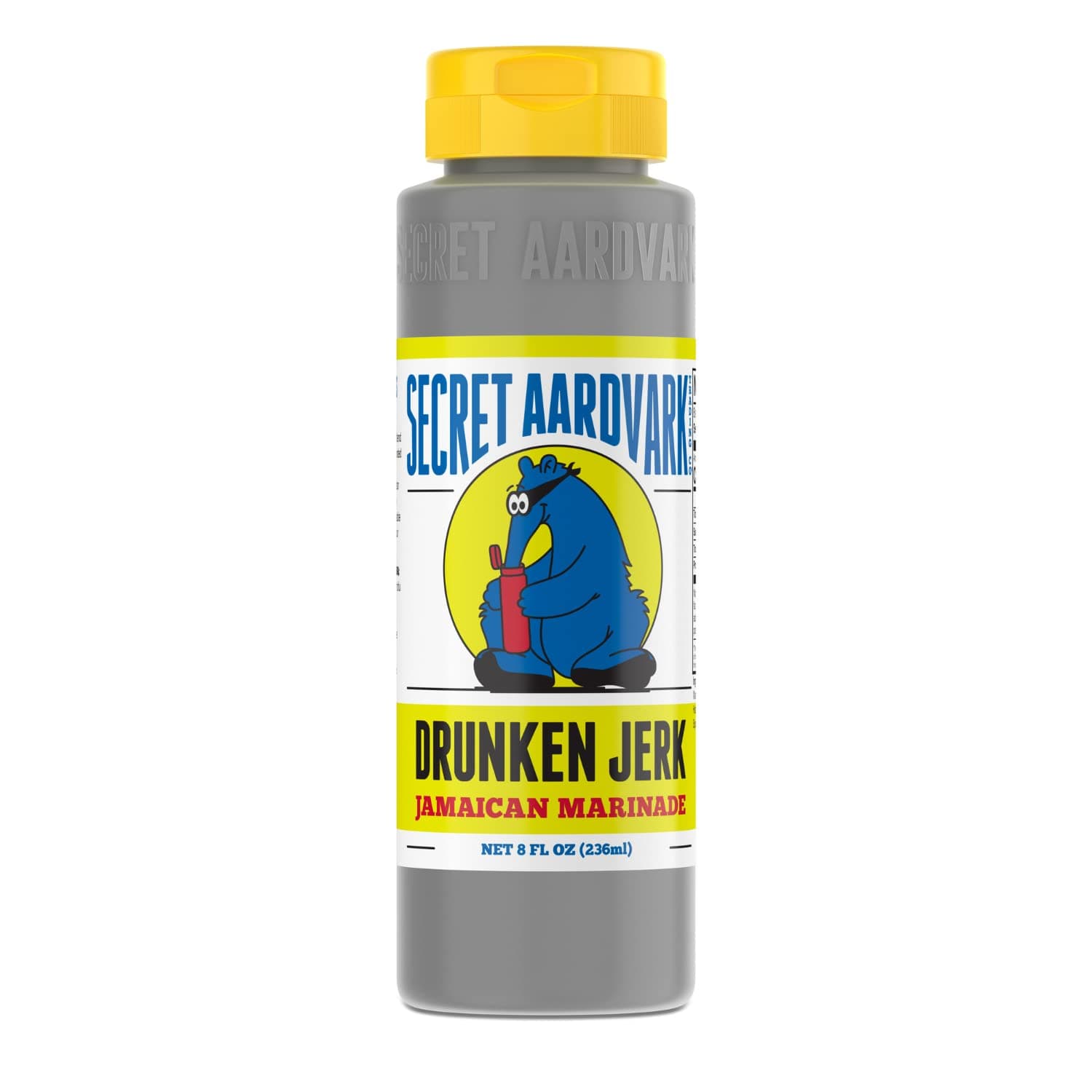 Secret Aardvark Drunken Jerk Hot Sauce - Jamaican Jerk Sauce and Marinade, Spicy BBQ Sauce - 8 fl oz 1 Pack
