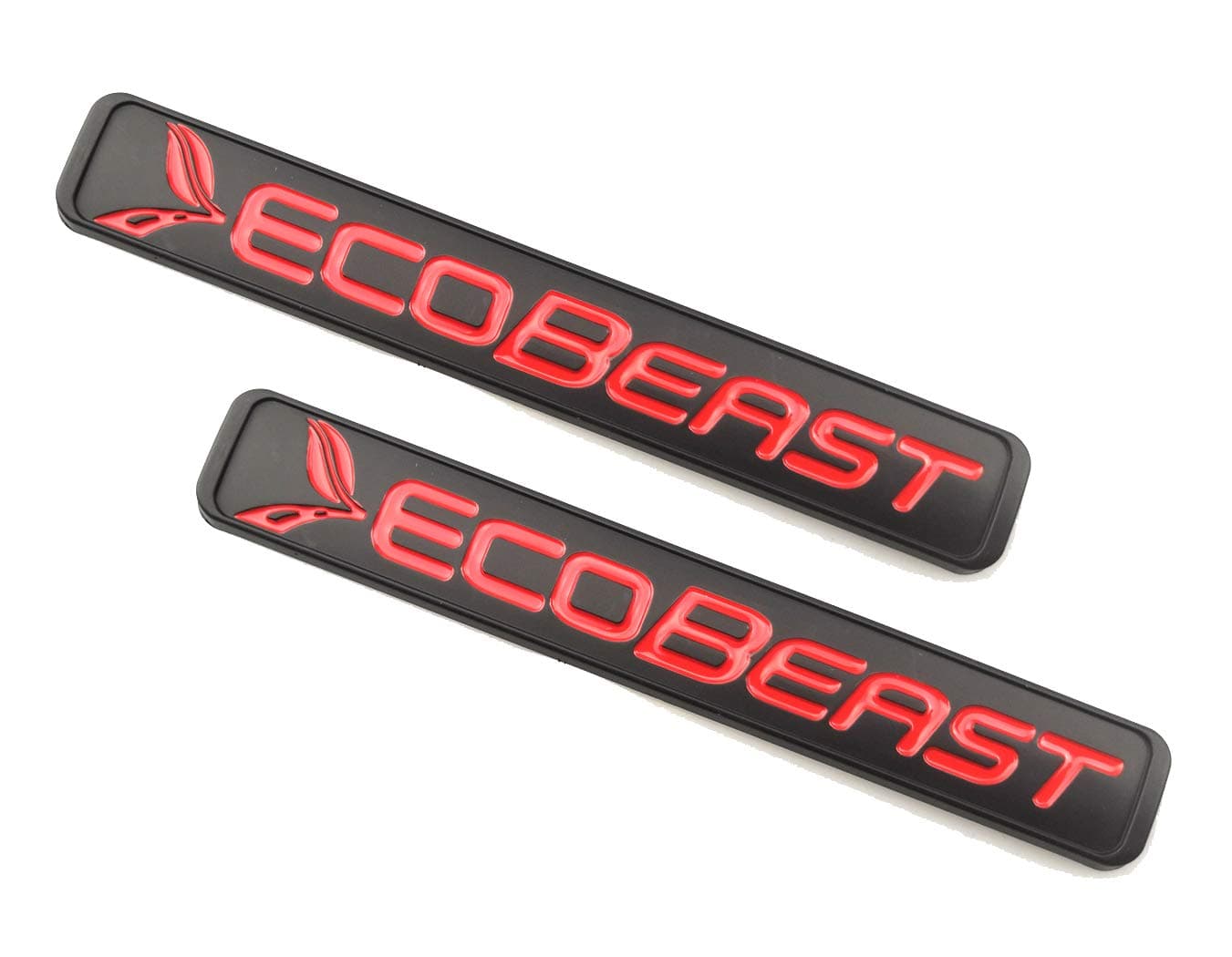2pcs ECOBEAST Badge Emblems 3D Sticker Nameplate Door Fender Tailgate Stickers Replacement for 2011 2012 2013 2014 2015 2016 2017 2018 2019 F-150 (Red)