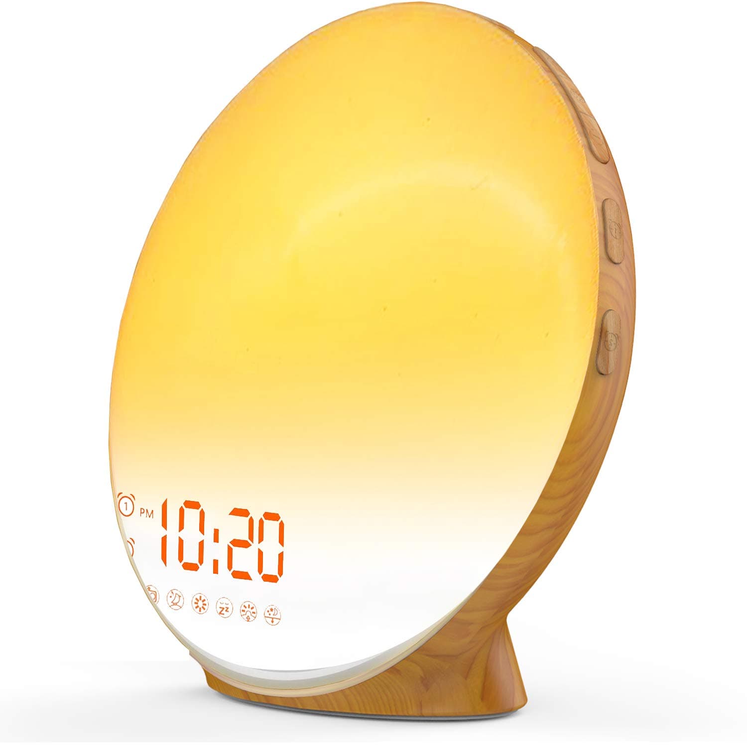 JALLWake Up Light Sunrise Alarm Clock for Kids, Heavy Sleepers, Bedroom, with Sunrise Simulation, Sleep Aid, Dual Alarms, FM Radio, Snooze, Nightlight, 7 Colors, 7 Natural Sounds, Ideal for Gift