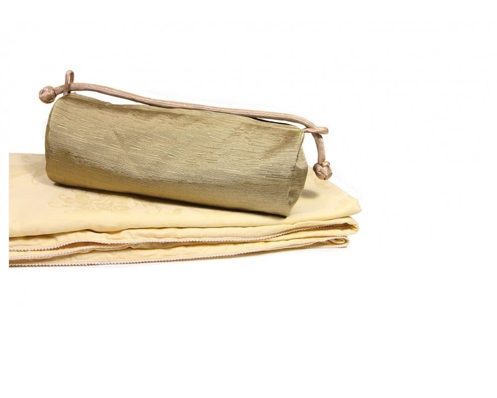 Silk Camel Silk Throw Portable Travel Mini & Standard Blanket Filling with 100% Natural Mulberry Silk - Golden Standard
