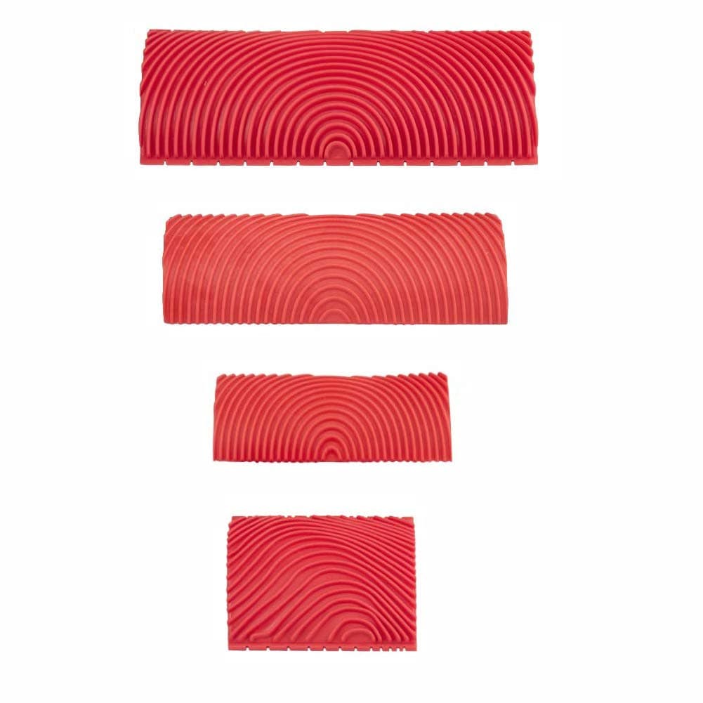 4-Piece Wood Graining Tool Set - Rubber Wood Pattern Graining Knurling Tool for All Surfaces