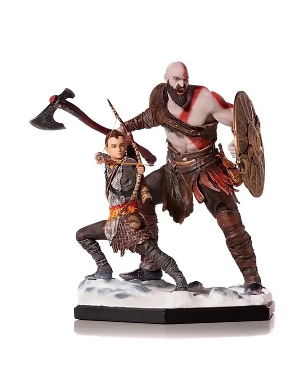 God War Ragnarok Figure, 7.9inch Kratos Father and Son Anime Character Figures Model Collection Decorations Crafts Toy for Anime Fan