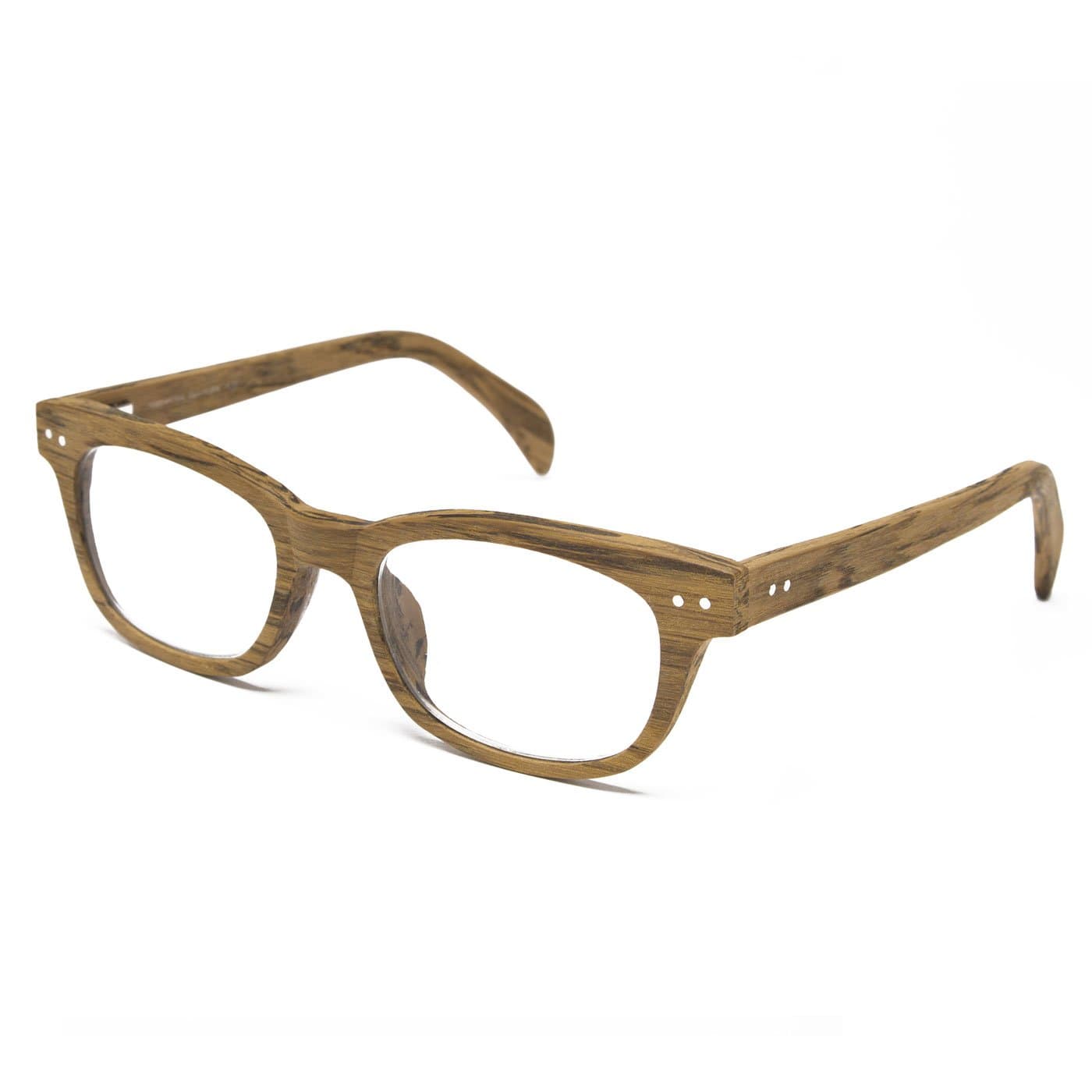 Stylish Wayfarer Reading Glasses | Unisex Design | Matte Wooden Finish | Comfy Double Hinge | +1.00 - +3.75 Magnification (Blonde Wood, 2.75)
