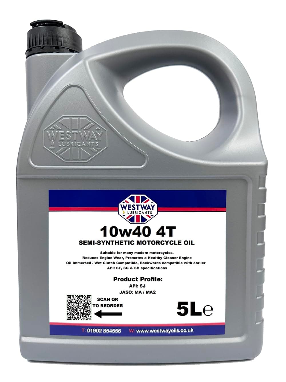 10w40 Motorcycle Oil Semi-Synthetic 5L 5 Litres