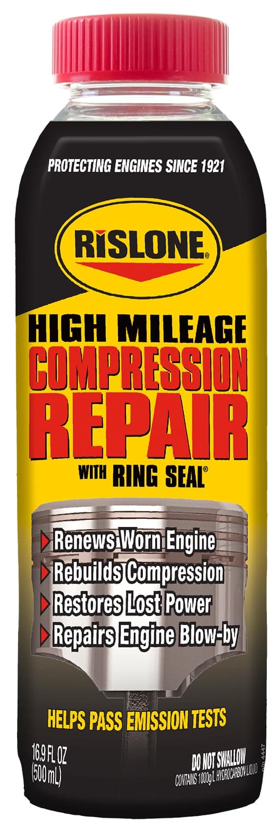 Rislone 4447 High Mileage Compression Repair with Ring Seal, 16.9 oz.