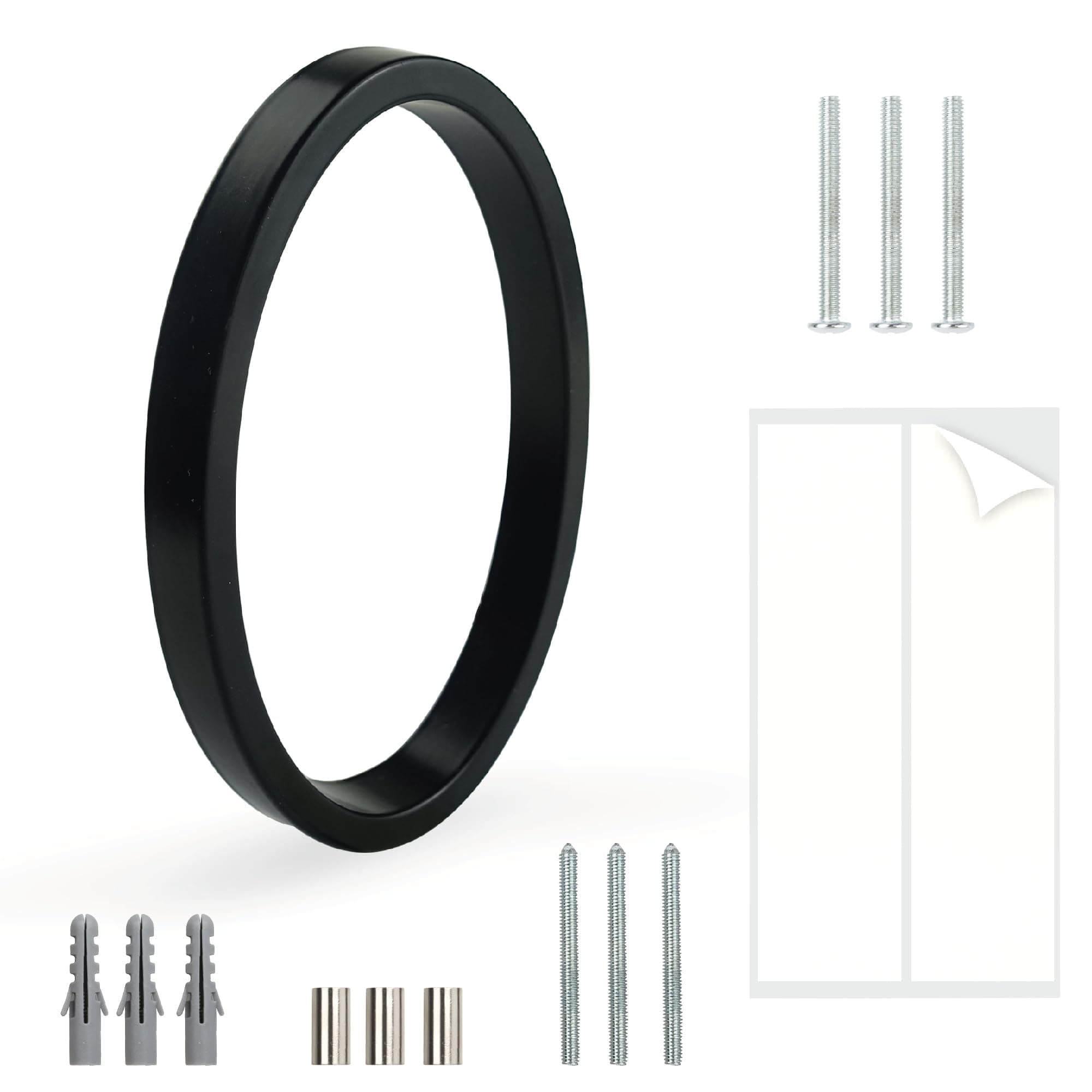 HASWARE Floating House Number Sign: 5 inch Modern Door Signage - Striking for Street Home Address Numerals (0, Black)