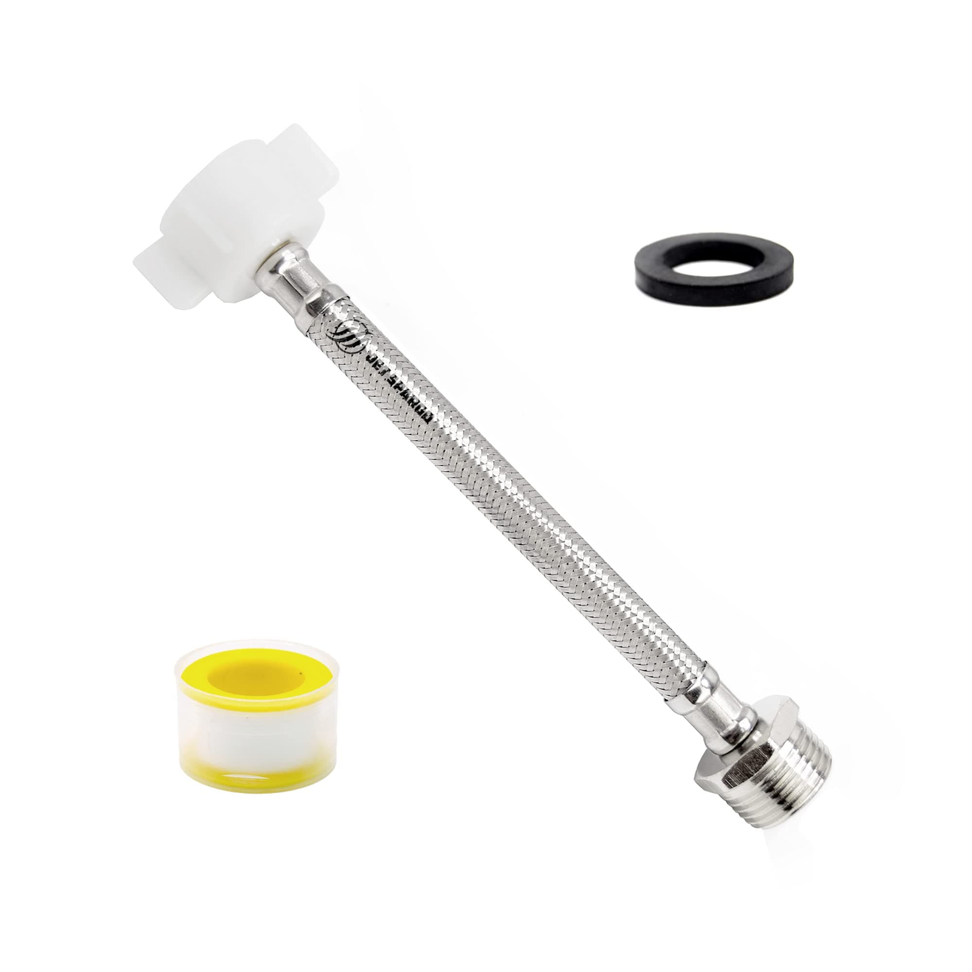 Toilet Supply Hose Extension Connector - 6 Inches 7/8 Male To 7/8 Female - Flexible Adapter - Stops Leaking Of Bidet Sprayer T Adapter - Can Be Used For Skirted Toilet