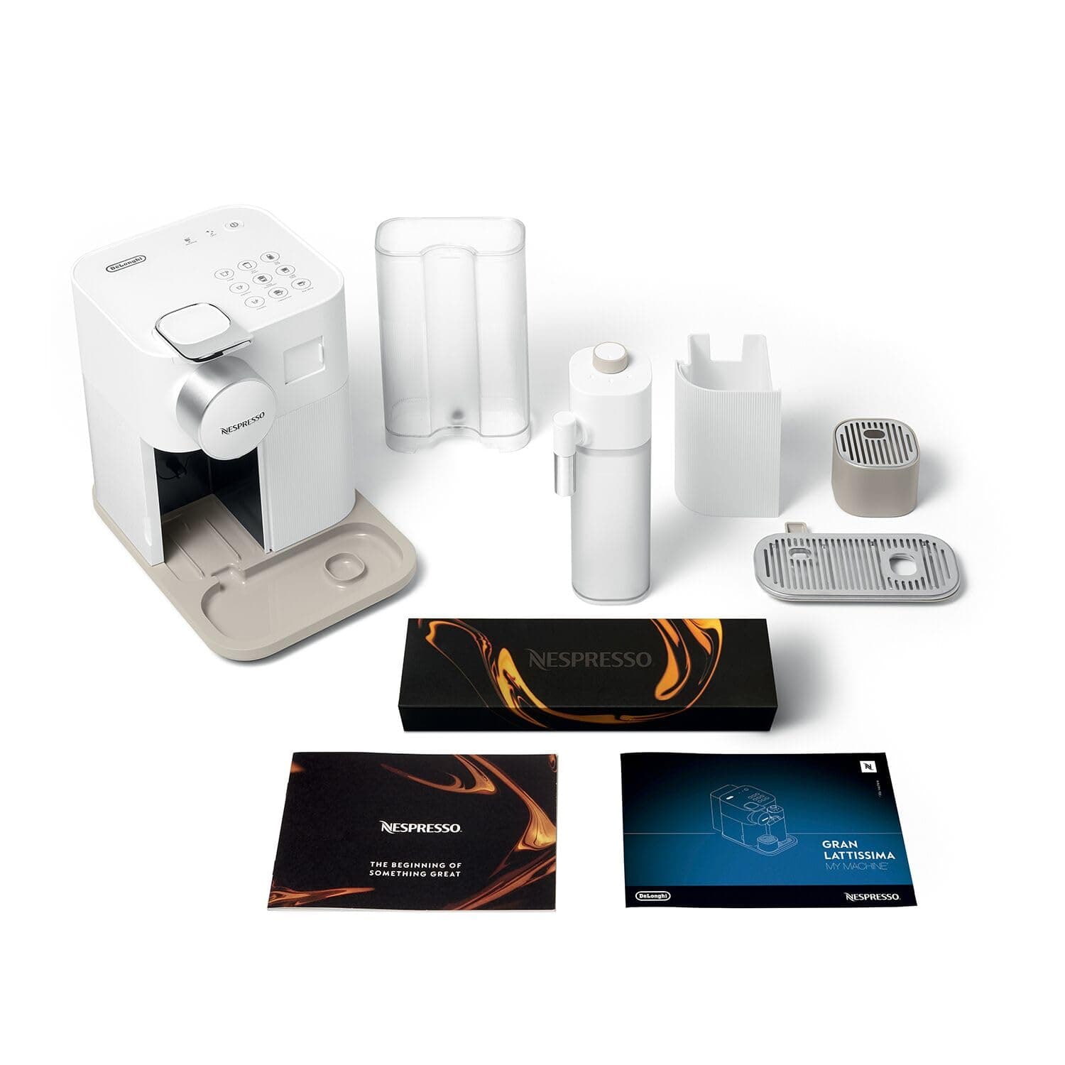 Nespresso by De'Longhi EN650W Gran Lattissima Original Espresso Machine with Milk Frother, Fresh White