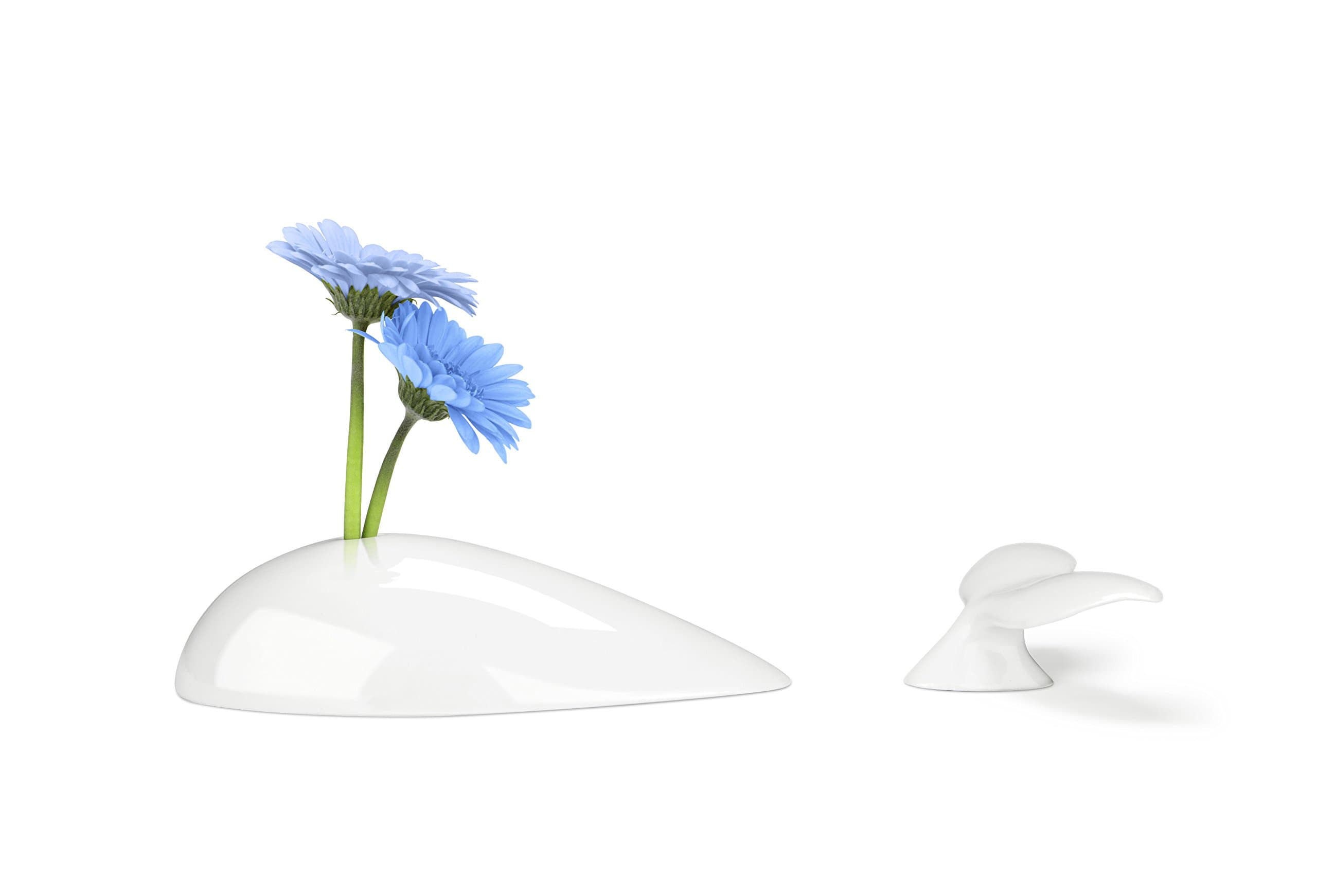Thabto Mobi Whale Flower Vase, White
